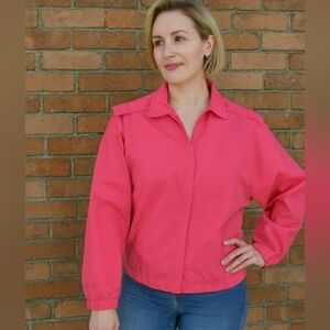 Womens Koret Francisca vintage 80s hotpink bomber jacket 💞Mint condition Size12